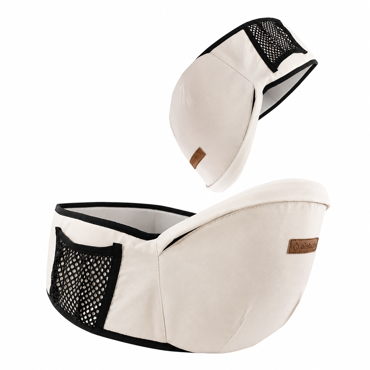 Asiento de Cadera Ergonómico para Bebé — Portabebés de Cintura con Bolsillo | Alivia Brazos y Espalda