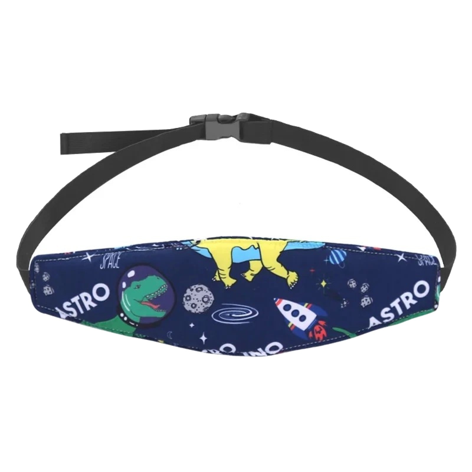 Banda de apoyo para la cabeza en el auto, estampado espacio azul